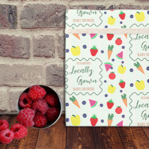 Papier Cadeau Baby Shower Marché de Producteurs Locaux