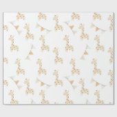 Papier Cadeau Baby shower mignon Giraffe (Plat)