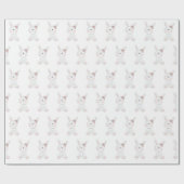 Papier Cadeau Baby shower Motif lapin bébé (Plat)