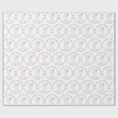 Papier Cadeau Baby shower Motif lapin bébé (Plat)