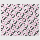 Papier Cadeau Baby shower mouton rose (Plat)