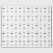 Papier Cadeau Baby shower Nautical Baby Boy (Plat)