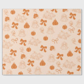 Papier Cadeau Baby shower orange petit Citrouille (Plat)