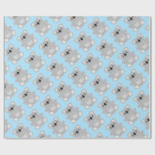 Papier Cadeau Baby shower Ours de Koala (Plat)