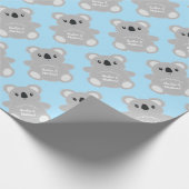Papier Cadeau Baby shower Ours de Koala (Coin)