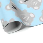 Papier Cadeau Baby shower Ours de Koala (Coin rond)