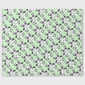 Papier Cadeau Baby shower Ours Panda Vert (Plat)