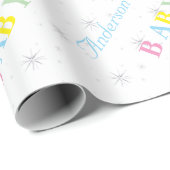 Papier Cadeau Baby shower personnalisé (Coin rond)