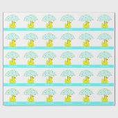 Papier cadeau Baby shower personnalisé (Plat)