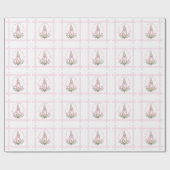 Papier Cadeau Baby shower Plaid Beatrix Rose (Plat)