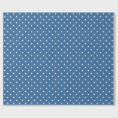 Papier Cadeau Baby shower Pois bleu et blanc (Plat)