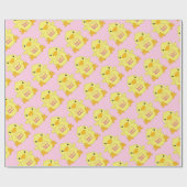 Papier Cadeau Baby shower rose (Plat)