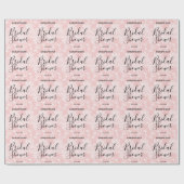 Papier Cadeau Baby Shower Rose (Plat)