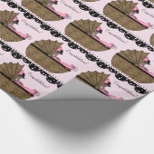 Papier Cadeau Baby Shower Rose Douce Léopard (Coin)