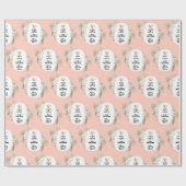 Papier Cadeau Baby shower rose simple mais mignon (Plat)