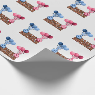Papier Cadeau Baby shower Safari Twins Blue and Pink Giraffes