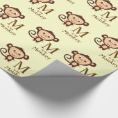 Papier Cadeau Baby-Shower Singe (Coin)