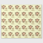 Papier Cadeau Baby-Shower Singe (Plat)