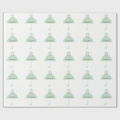 Papier Cadeau Baby shower Sprinkle Party Vert (Plat)