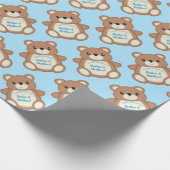 Papier Cadeau Baby shower Teddy Bear (Coin)