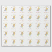 Papier Cadeau Baby shower Teddy Bear Blue Moon (Plat)