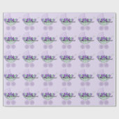 Papier Cadeau Baby shower violet (Plat)