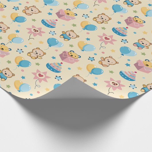 Papier Cadeau Baby shower wrapping paper (Coin)