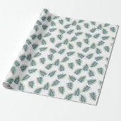 Papier Cadeau Baby Shower Wrapping Paper Fern Pattern Dinosaur (Déroulé)