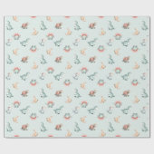 Papier Cadeau Baby Shower Wrapping Paper Mixed Dinosaur Pattern (Plat)