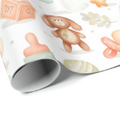 Papier Cadeau Baby themed wrapping paper (Coin rond)