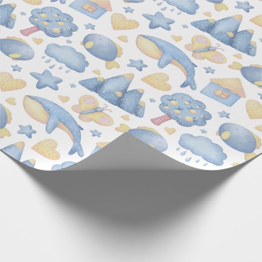 Papier Cadeau Baby themed wrapping paper (Coin)