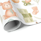 Papier Cadeau Baby themed wrapping paper (Coin rond)