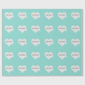 Papier Cadeau Baby Turquoise Blue Sprinkle Douche Party Personna (Plat)