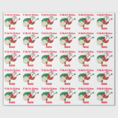 Papier Cadeau Babys First Christmas nommé Giftwrap SuperSanta (Plat)
