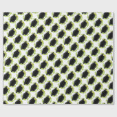 Papier Cadeau Bac de graduation avec feuillage (Plat)