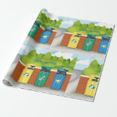 Papier Cadeau Bac de recyclage (Déroulé)