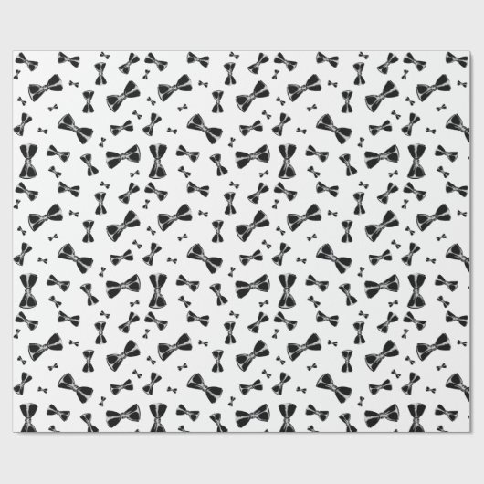 Papier Cadeau Bachelor Black Bowtie (Plat)