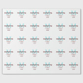 Papier Cadeau bachelorette parti monogramme ajouter nom date pla (Plat)
