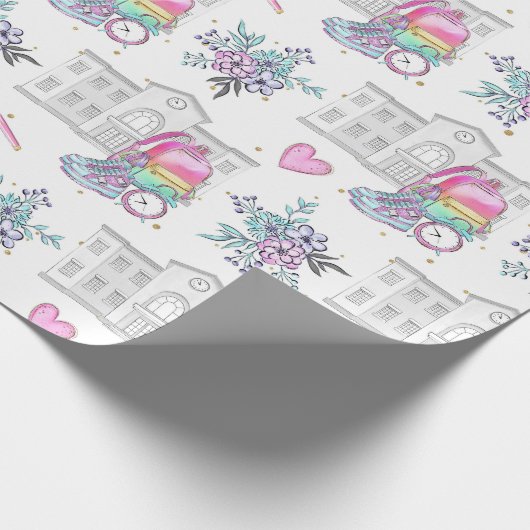 Papier Cadeau Back to School Pattern (Coin)