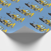 Papier Cadeau Backhoe dans la neige (Coin)