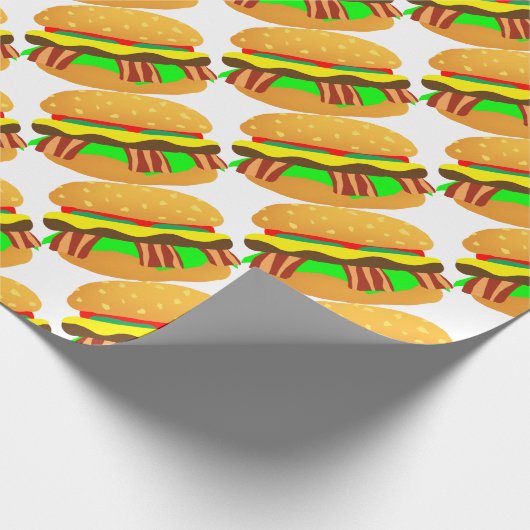 Papier Cadeau Bacon Cheeseburger (Coin)