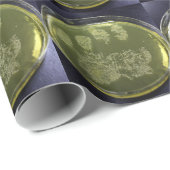 Papier Cadeau Bactéries de boîte de Pétri de main (Coin rond)