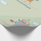 Papier Cadeau Bactériologiste drôle scientifique avec grande mou