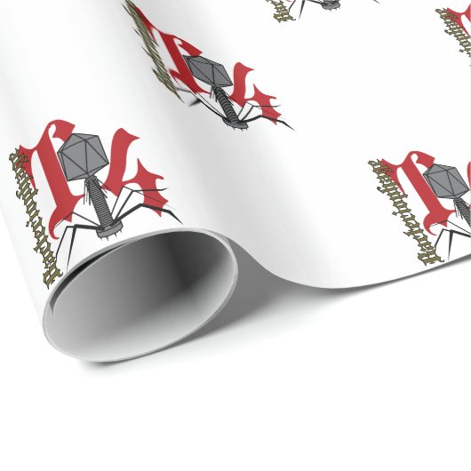 Papier Cadeau Bactériophage T4 (Coin rond)