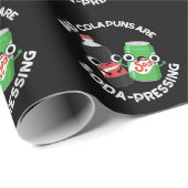 Papier Cadeau Bad Cola Puns Sont Soda Pun Soda Pun Dark BG (Coin rond)