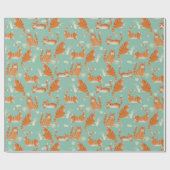 Papier Cadeau Bad Orange Tabby Chats Qui Frappe Des Choses (Plat)