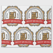 Papier Cadeau Badge de brasserie de la meilleure qualité (Plat)