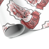 Papier Cadeau Badge de camping (Coin rond)