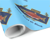 Papier Cadeau Badge du pêcheur de combat de l'Alaska (Coin rond)