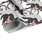 Papier Cadeau Badger De Miel À Vélo (Coin rond)